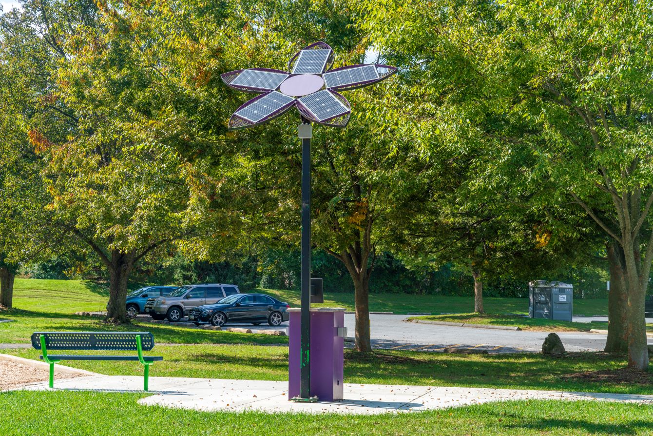 Centerway Local Park solar charging station